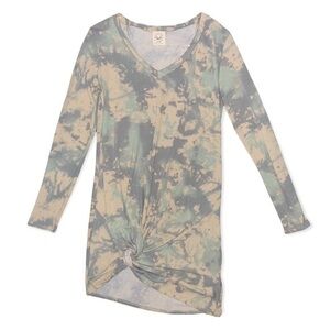 Fantastic Fawn Dress Long Sleeve Faux Knot